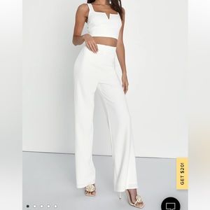 Lulu's White Jumpsuit
